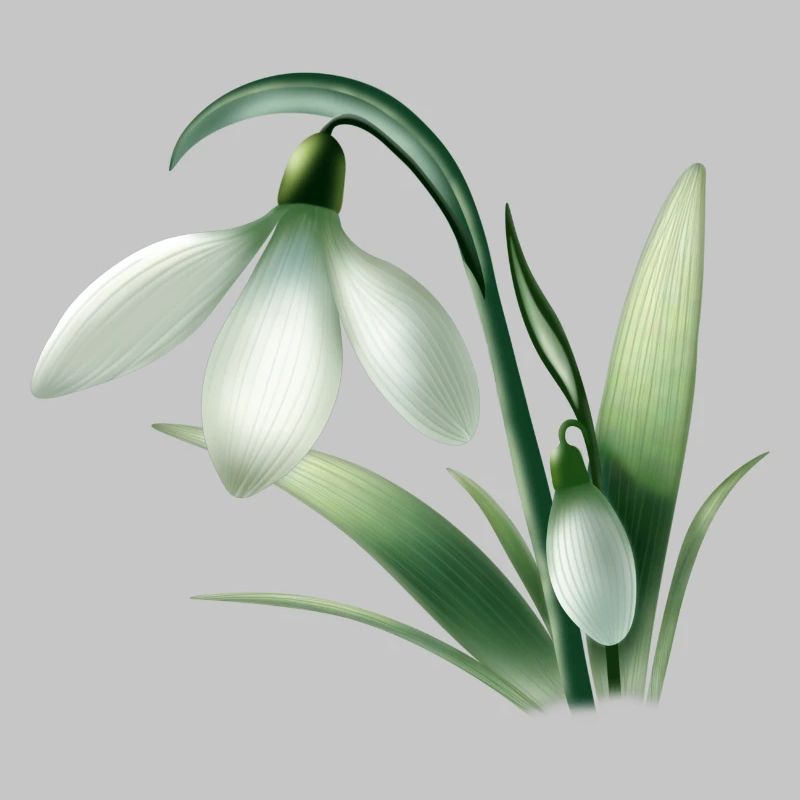 Anémone d’hiver – Graphique de fleur blanche
