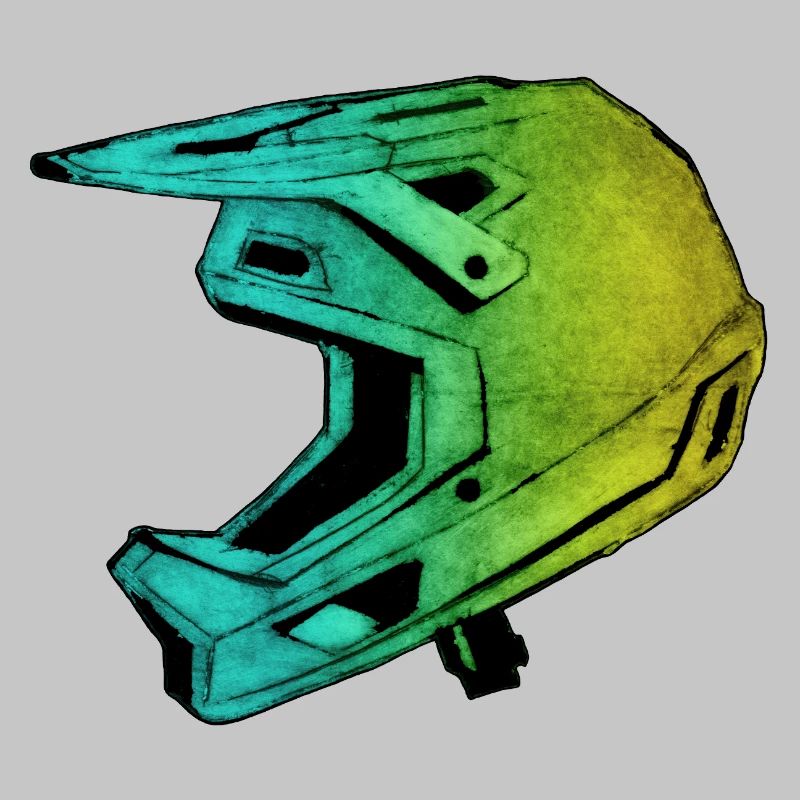 Casque VTT FullFace - Sculpté à la main et imprimable