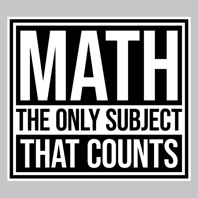 Math The Only Subject That Counts Nerd Mathe Logo