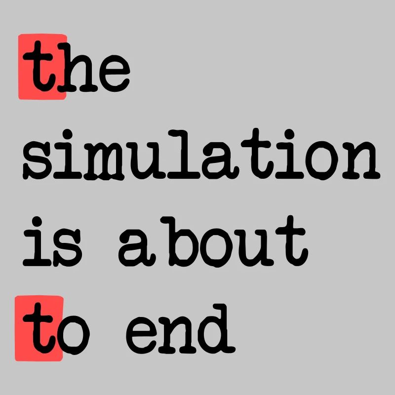 La fin de la simulation, Sci-Fi Matrix Humour Chemise
