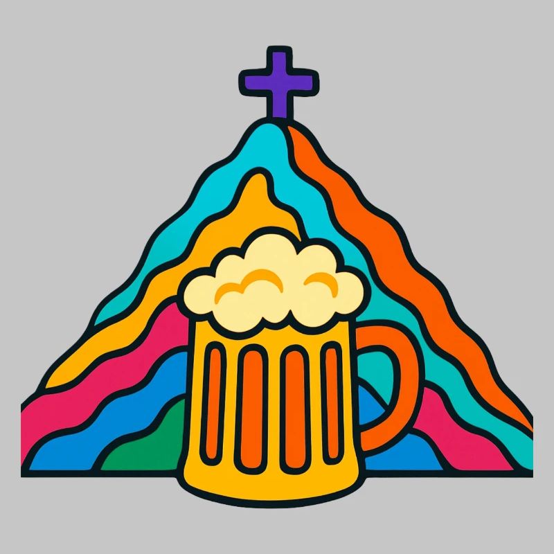 Regenbogen Bier Gipfel
