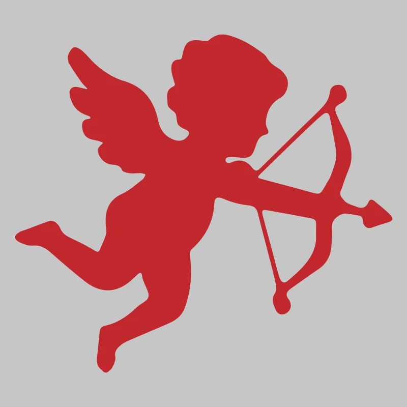 Conception romantique de la silhouette de Cupidon