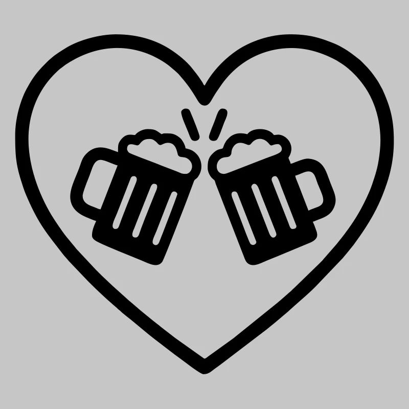 Bier Team Herz Freunde Prost Party Geschenk