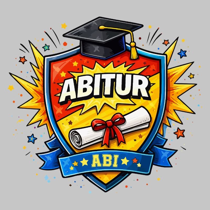 Abitur Abschluss Comic Schild