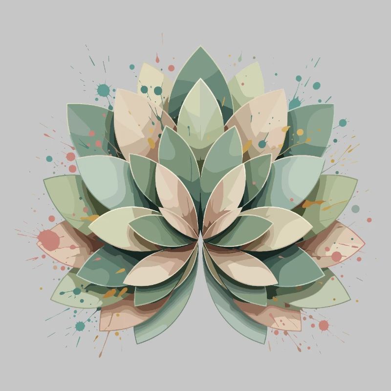 Pastel Succulent Rosette