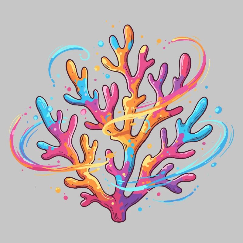 Colorful coral pattern