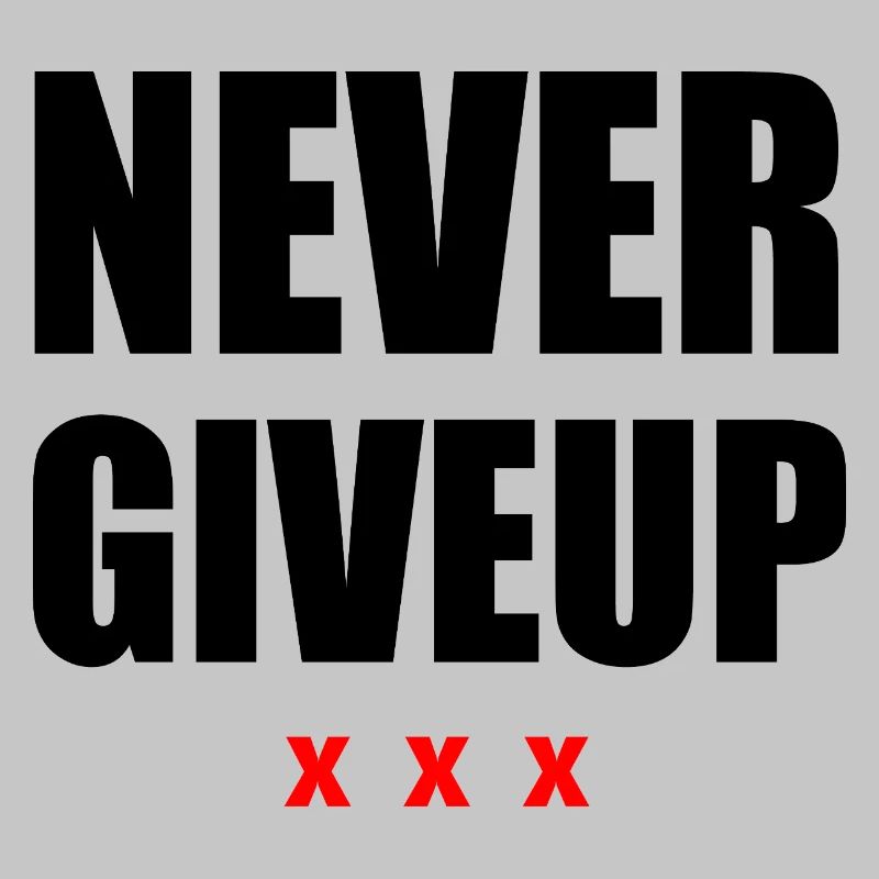 Never Give Up Black/Red
