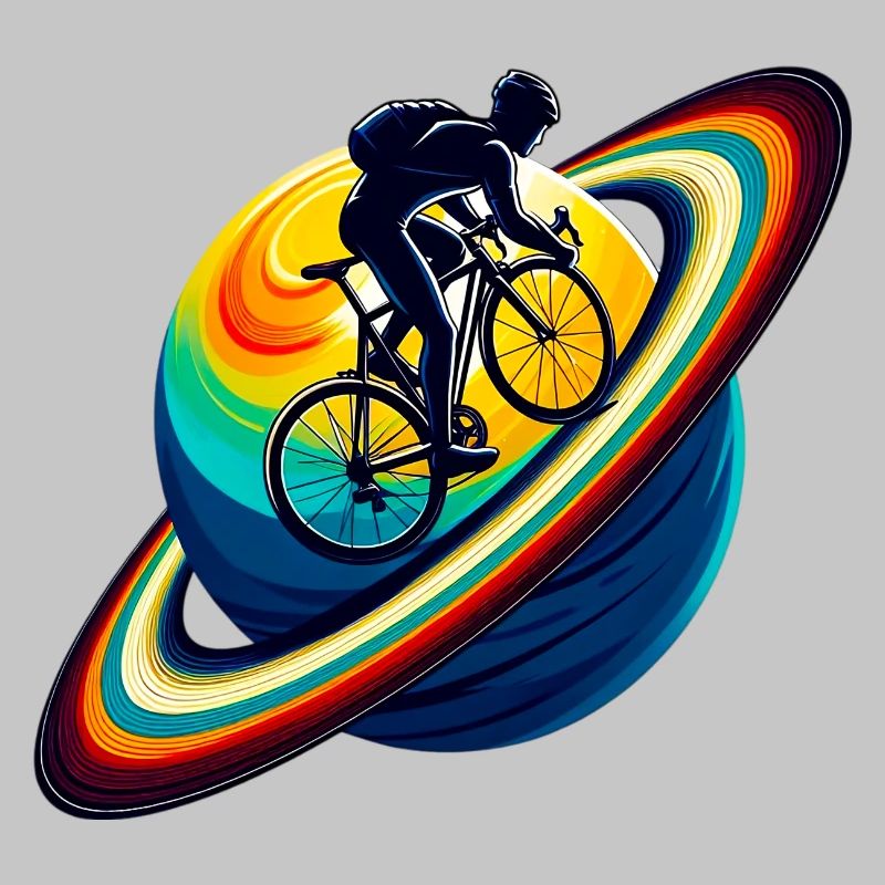 Cyclist on Saturn