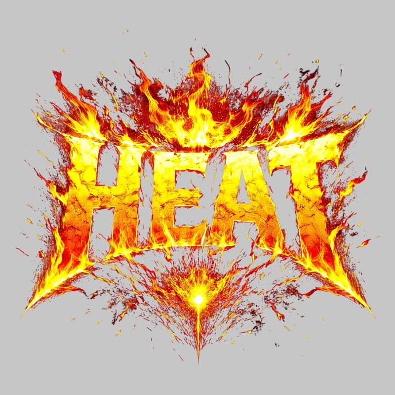 Fiery HEAT Typography