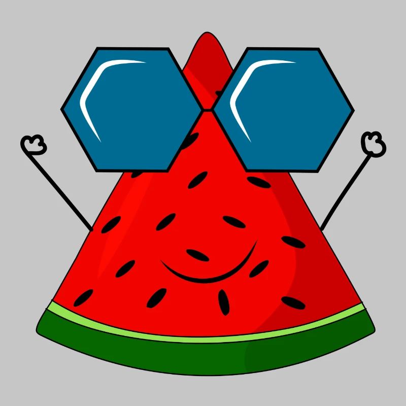 summer, pastèque, soleil