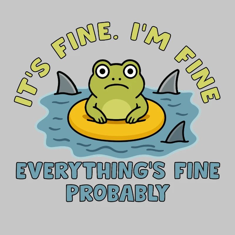 Humorous frog on swollen root