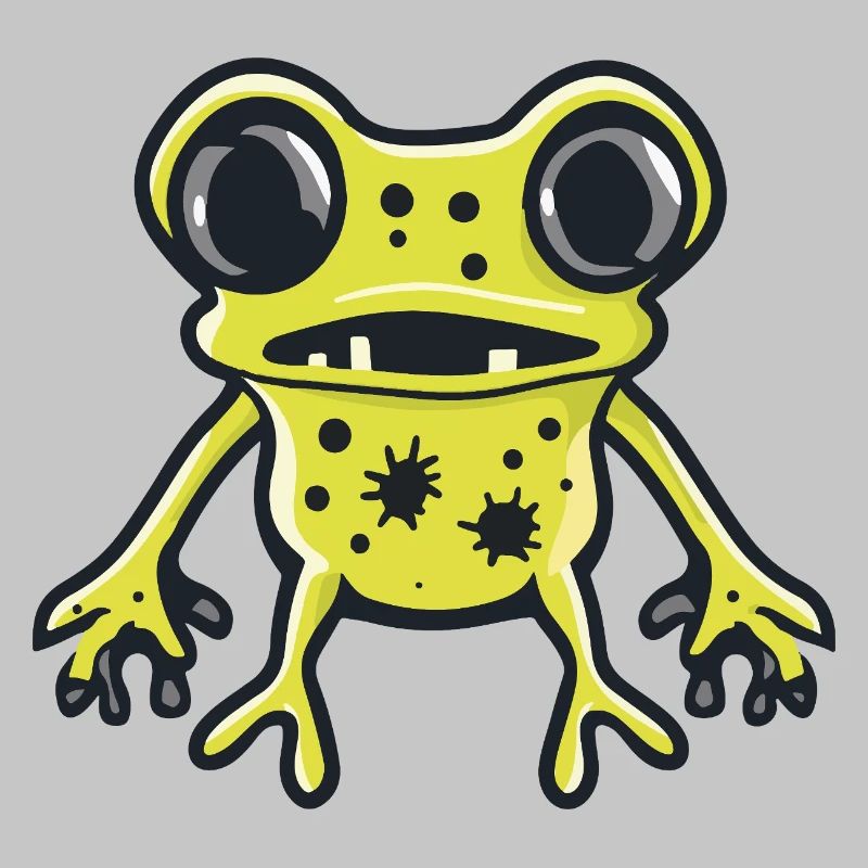 Frosch Halloween Comic Lustig