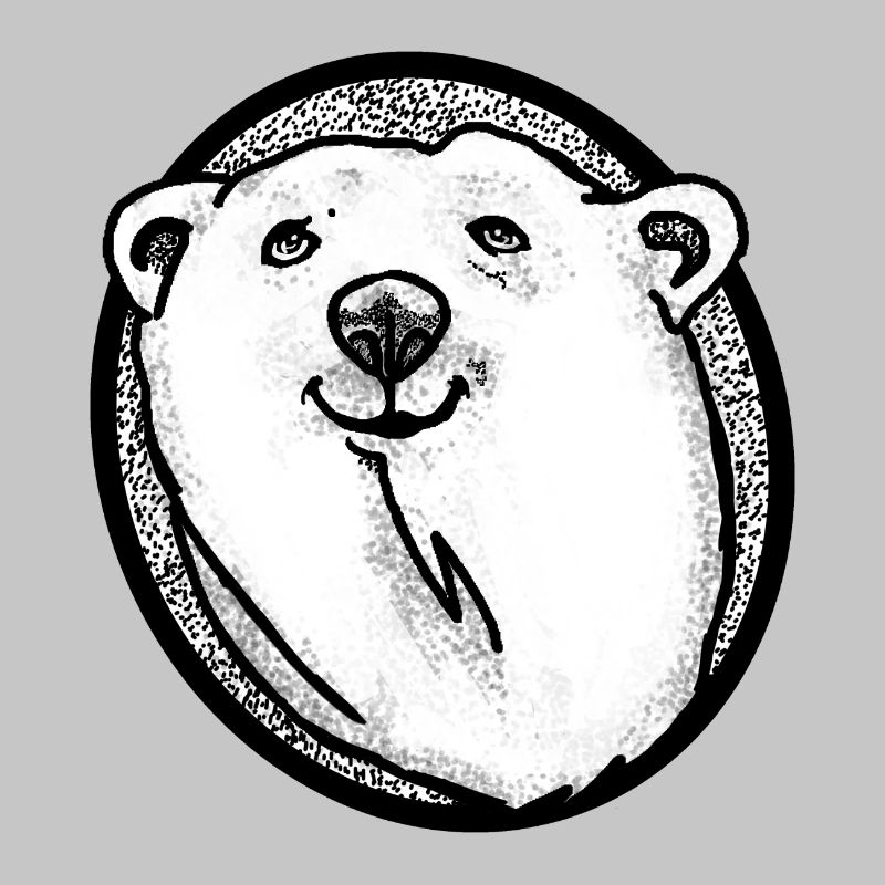 Schmunzelnder Eisbär
