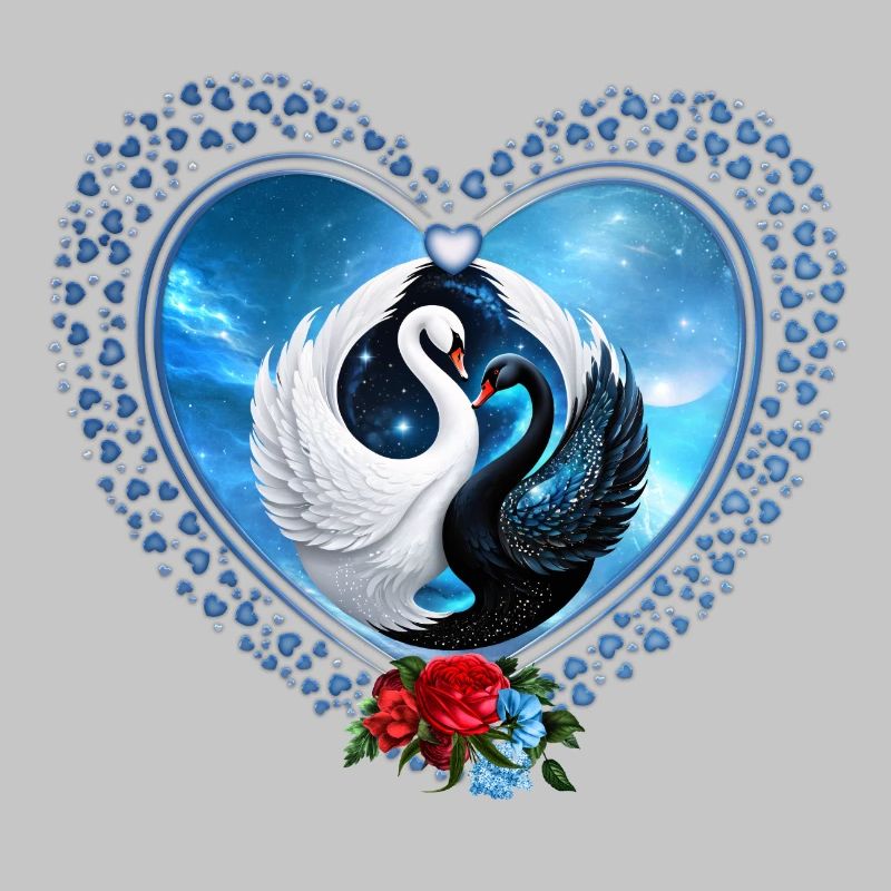 Schwarzer Schwan und Weißer Schwan