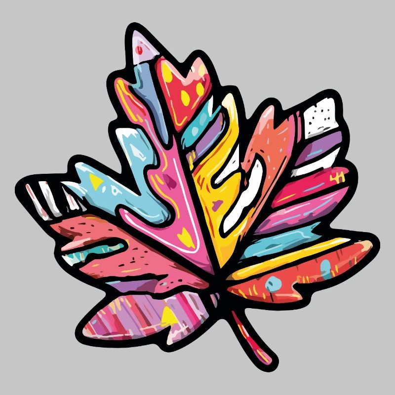 Feuille d'érable colorée d'automne