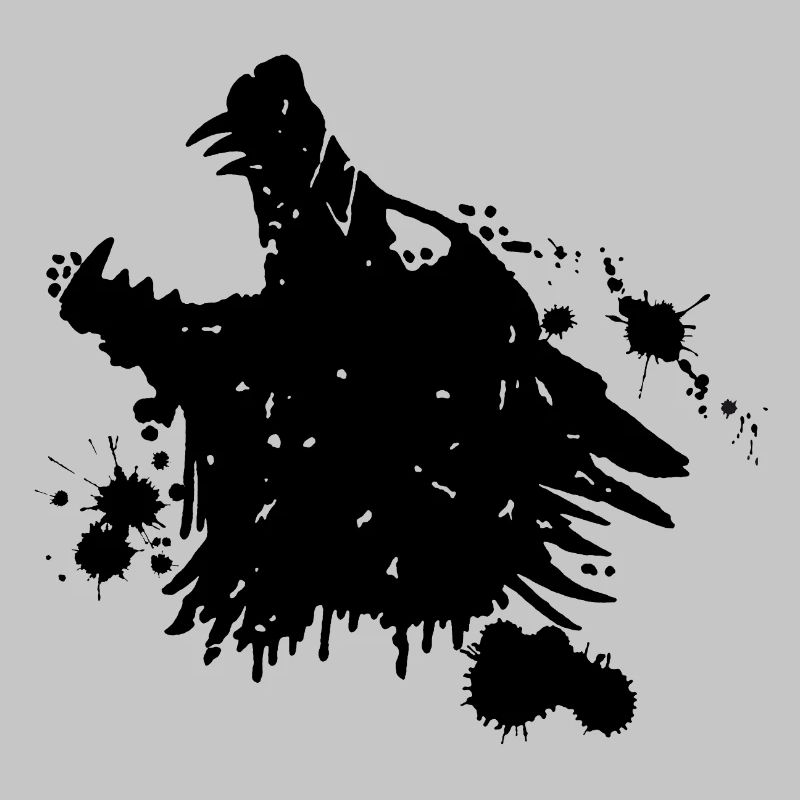 Heulender schwarzer Wolf
