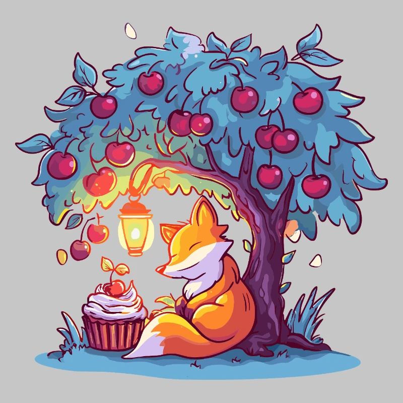 Cherry tree fox at lantern