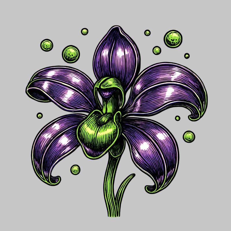 Botanique de la Fleur d’Orchidée Pourpre