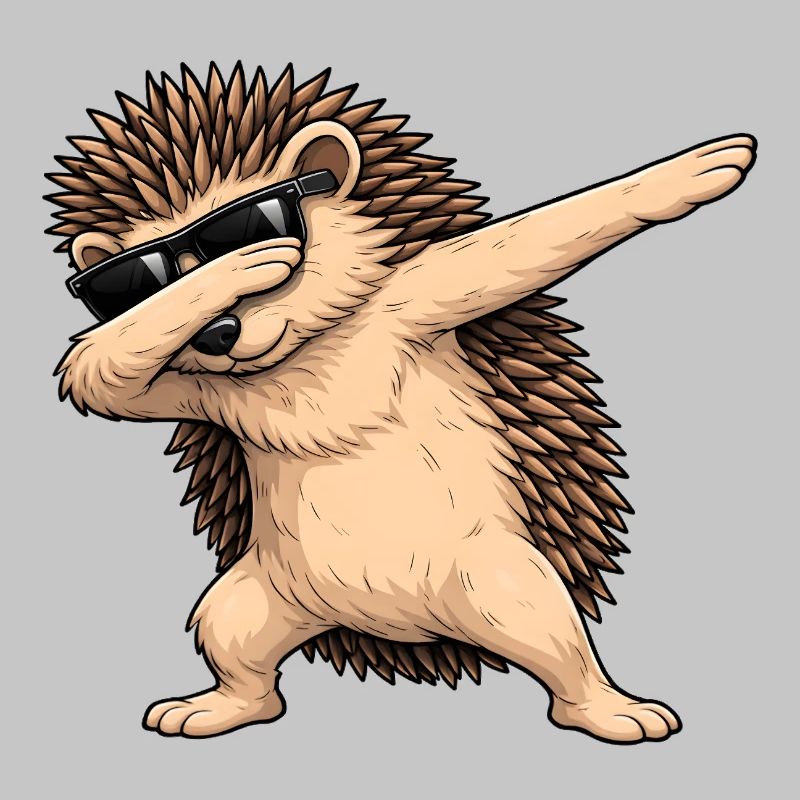 Dabbing Igel