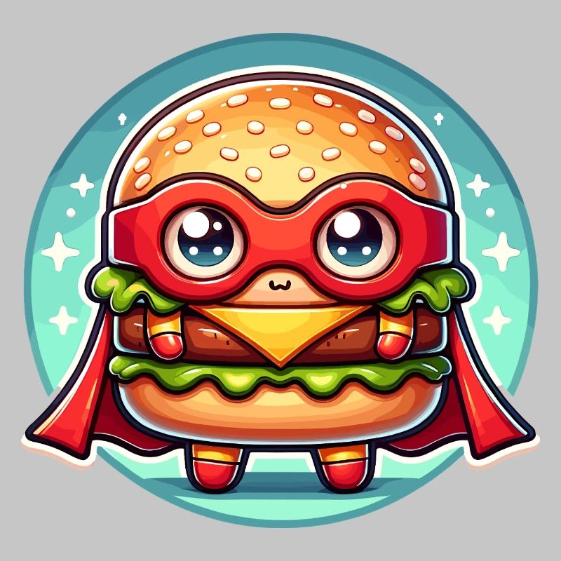 Hamburger Super-héros Burger Snack de restauration rapide