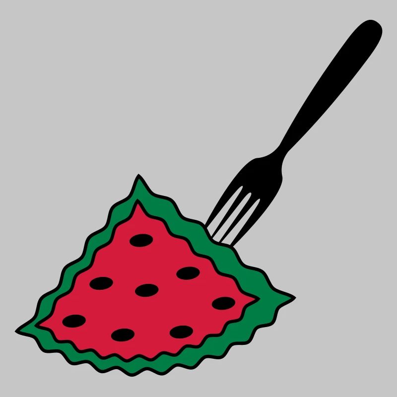 Melone mit Gabel