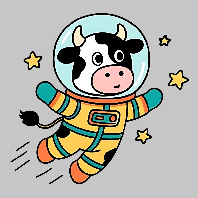 Vache Astronaute dans l'espace