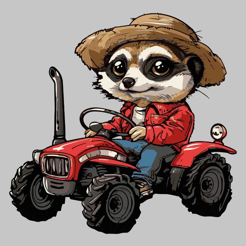 Erdmännchen Traktor Farmer