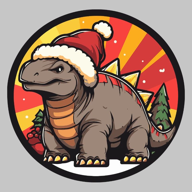 Dinosaurier Comic Santa