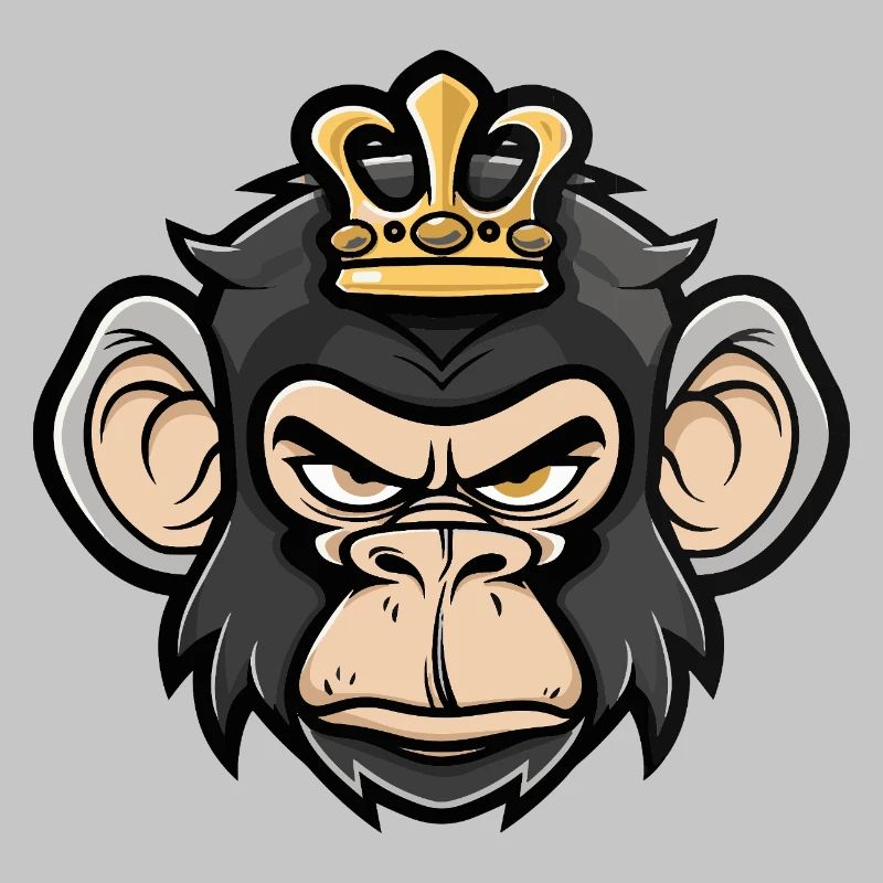 Affe Kopf Krone