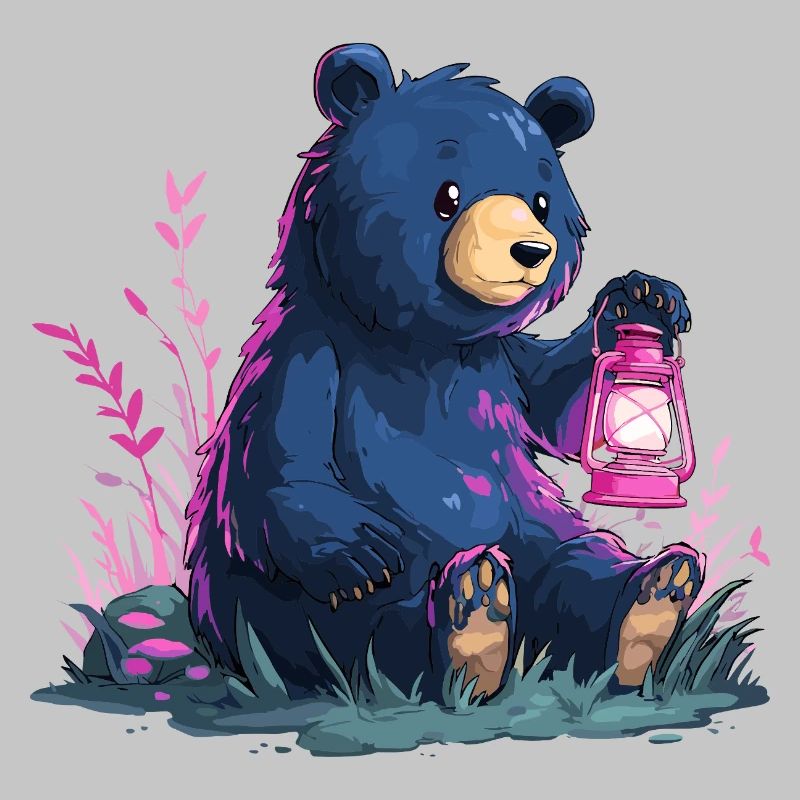 Bear with lantern