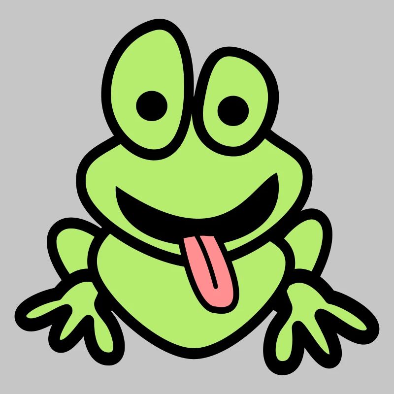 Frog avec la langue