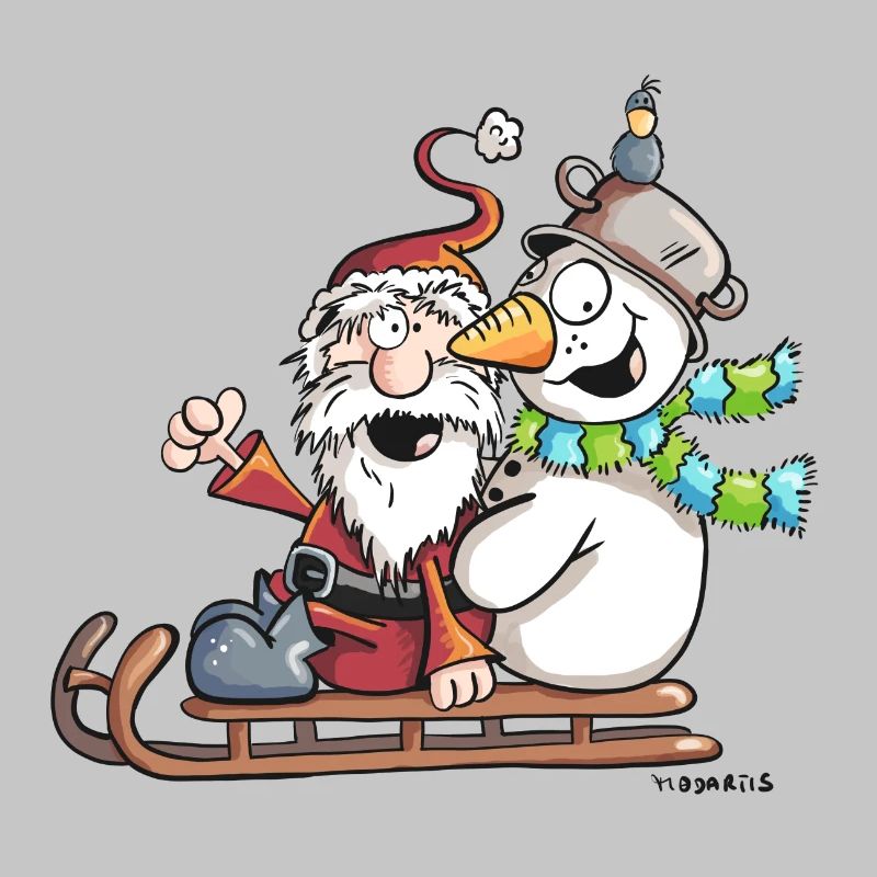 Christmas Schlittenfahrt - Weihnachtsmann - Comic