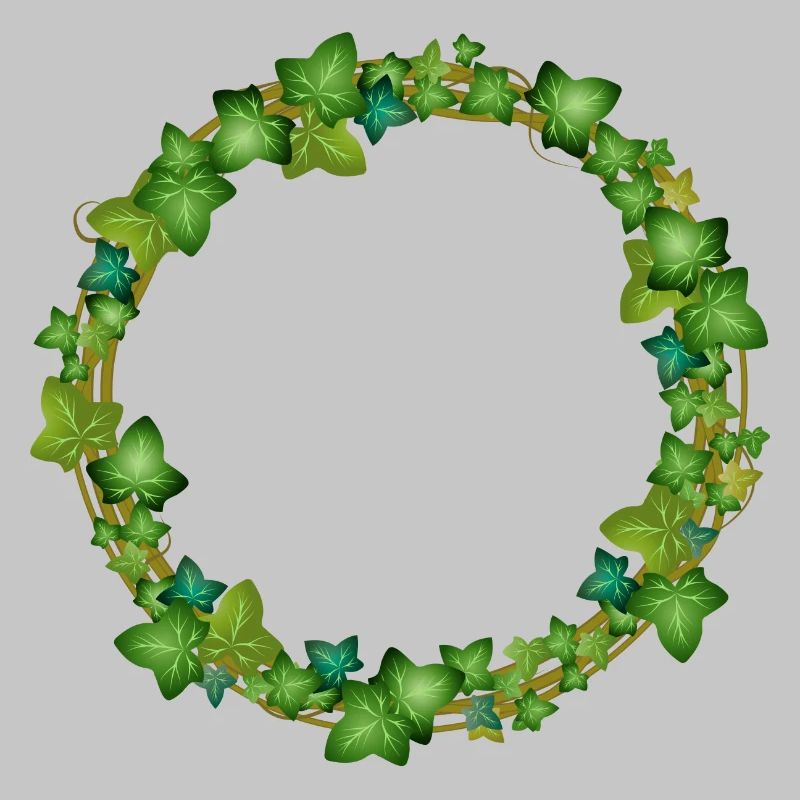 dekorativer Efeu Kranz oder Efeu Rahmen