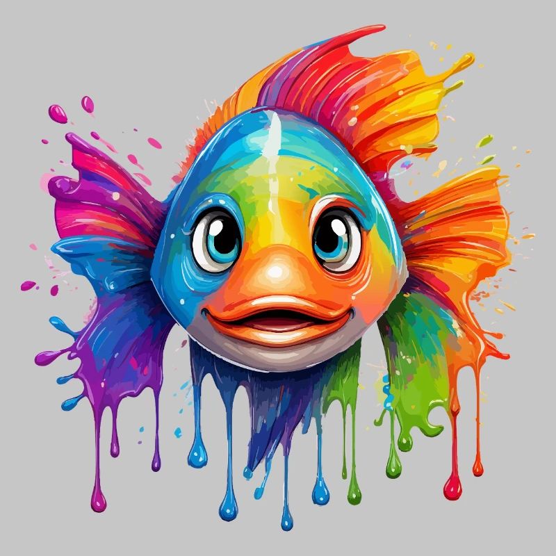 Buntfisch mit Farbexplosion