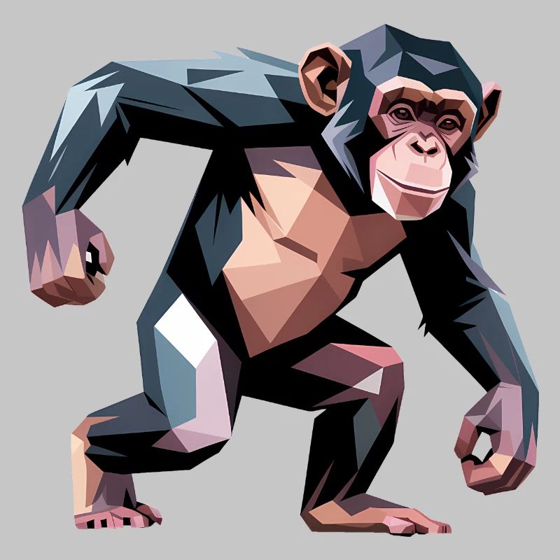 Monkey - Cool Low Poly Logo