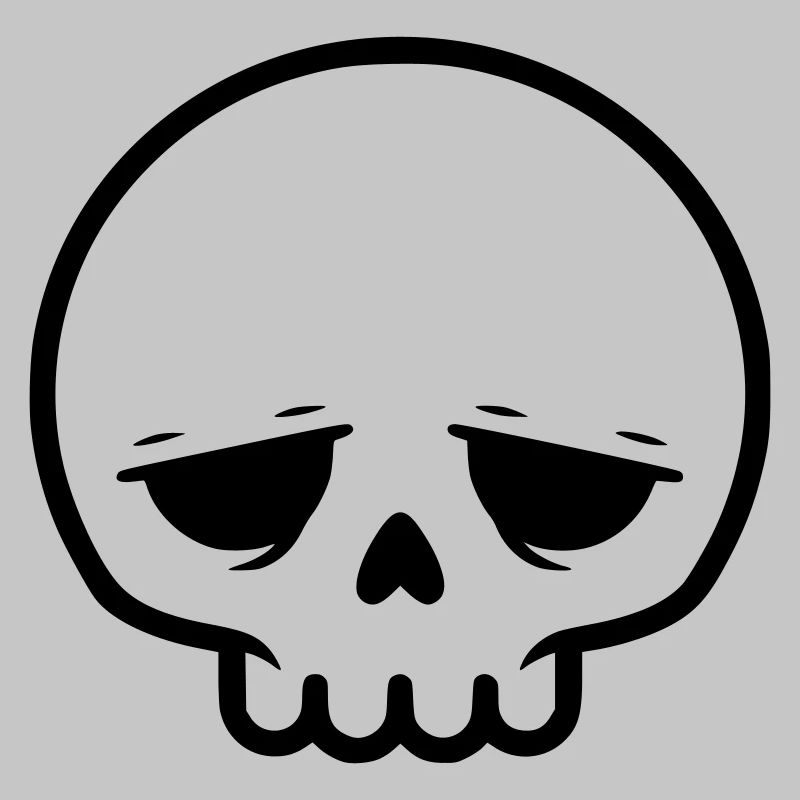 Sad Skull | Emo & Goth Design