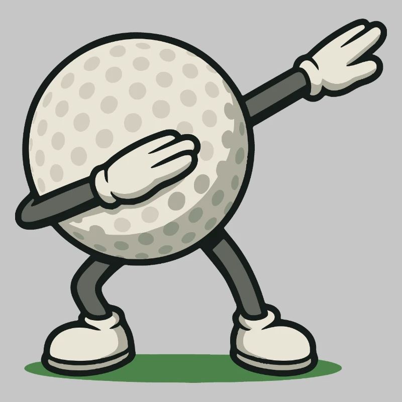 Funny Golf Dabbing Golf Ball Golfer Design