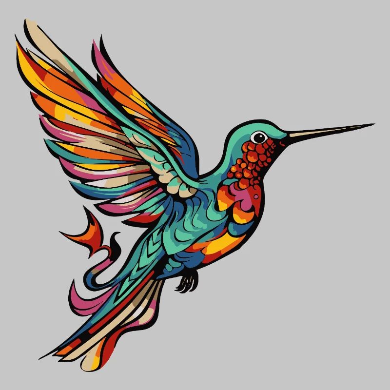  Kolibri Vogel Comic