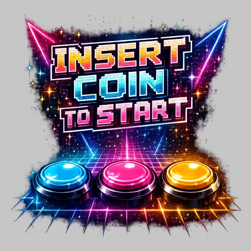 Retro Arcade Neon – Insert Coin