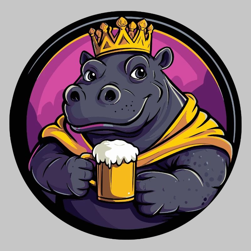 Nilpferd Bier Lustig