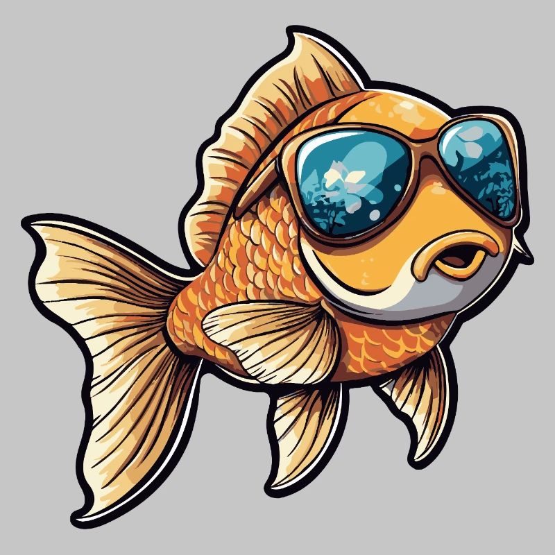 Goldfisch Comic Urlaub