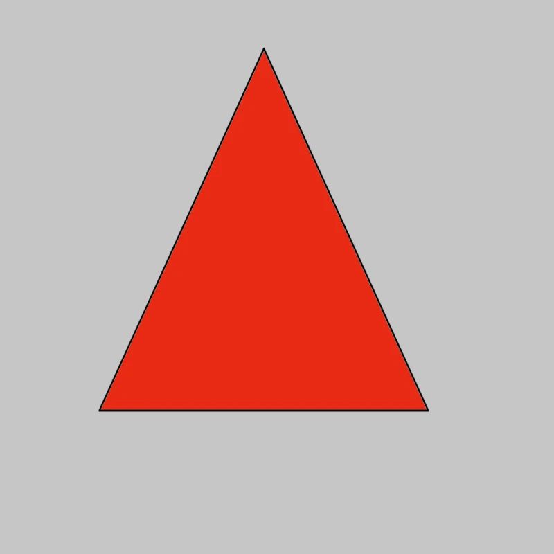 Red triangle on black