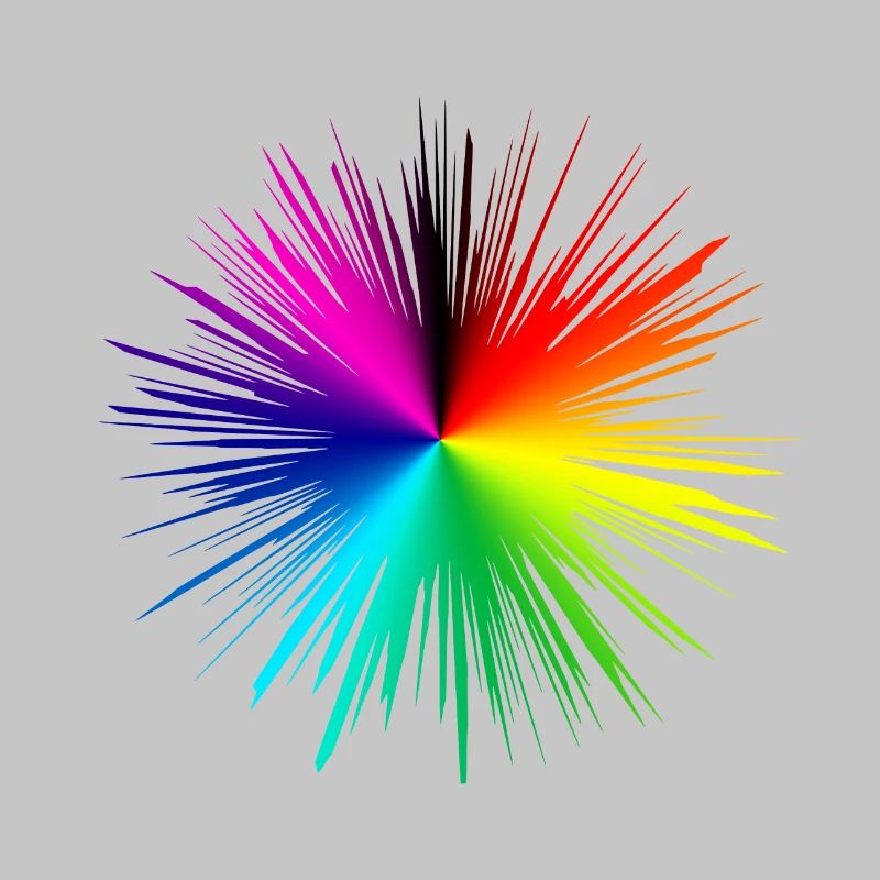 Explosion de couleur rafale radiale