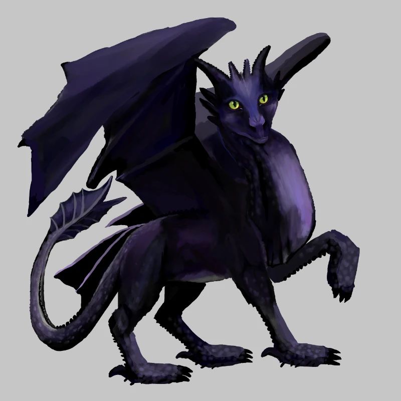 Schwarzer Drache