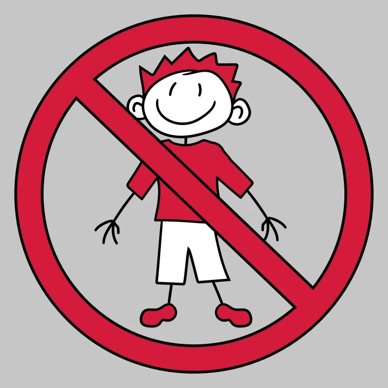 forbidden sign zone no child painted scribble com