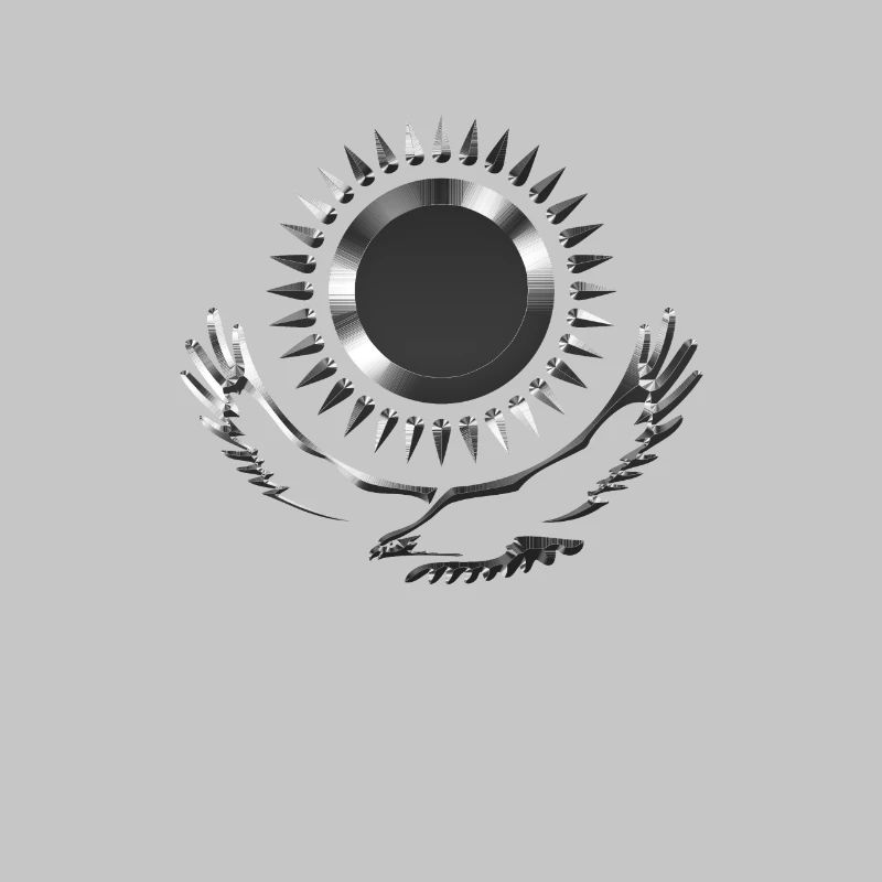 Kazakhstan Eagle steppe eagle silver flag flag
