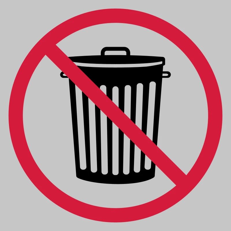 interdit schild zone pas tonne muelle