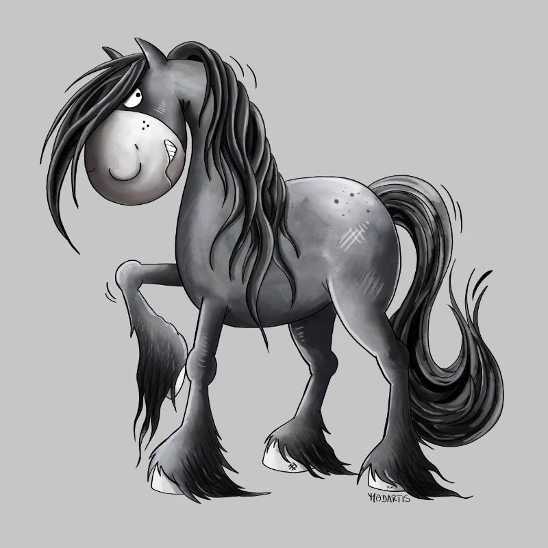 Cheval Grumpy I Bande Dessinée Pour Cavalier