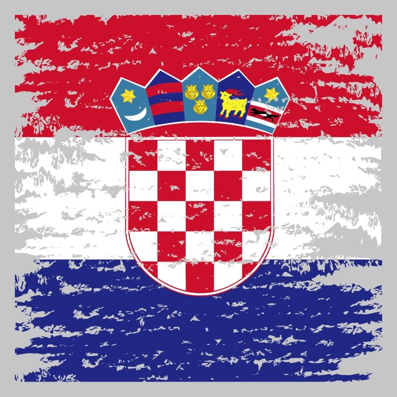 Drapeau Croate Authentique Écusson