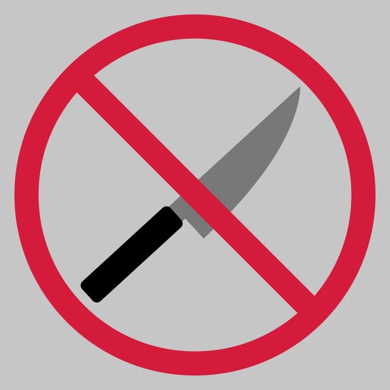Verboten Schild Messer
